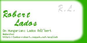 robert lados business card